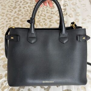 Burberry Black Leather Satchel